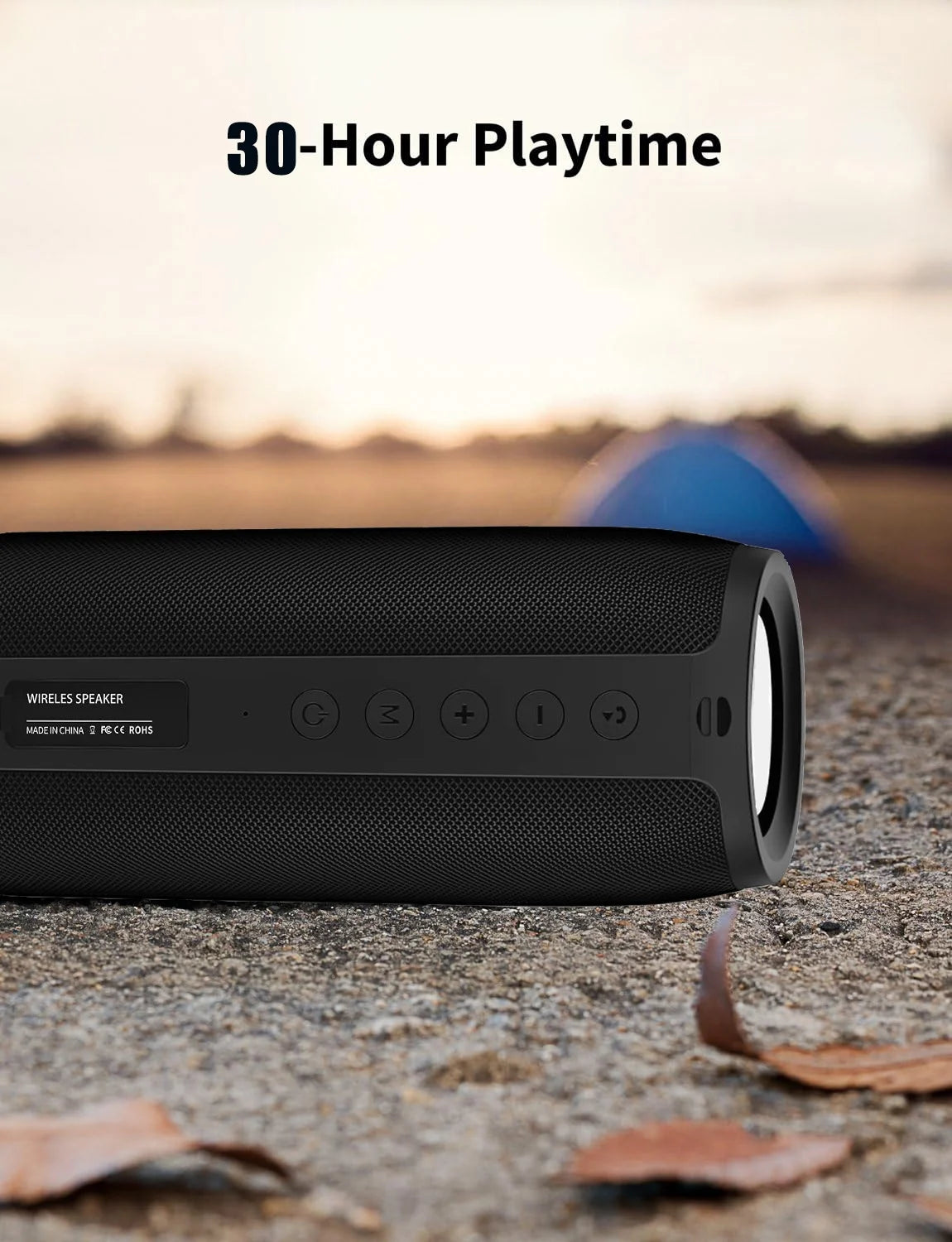 Portable Bluetooth Speaker,Waterproof Wireless Speaker with Loud Stereo Deep Bass Sound,30H Playtime,Bluetooth 5.0,TWS Pairing for Home,Party,Blue